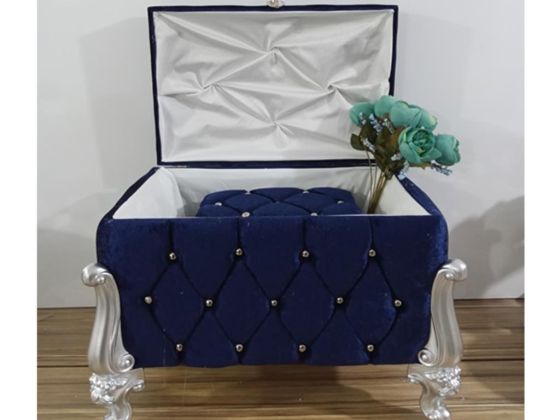 Rochella Split Square 2 Pack Dowry Chest Navy Blue