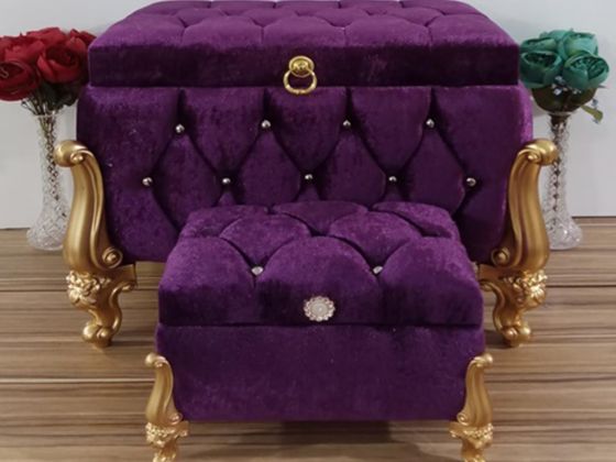 Rochella Split Square 2 Pack Dowry Chest Purple