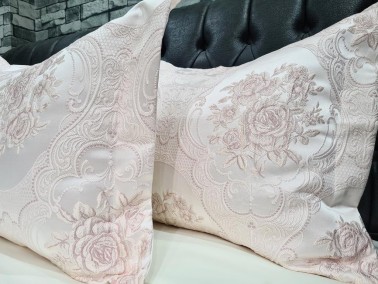 Rose 2 Decorative Pillow Cover Powder - Thumbnail