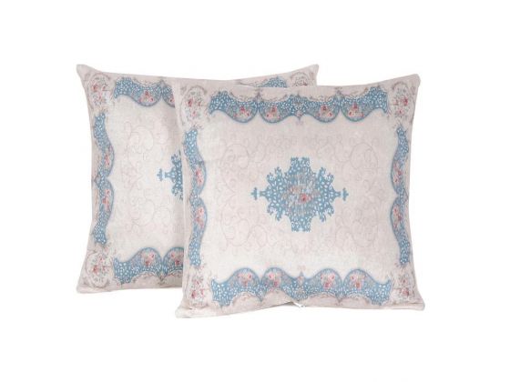 Rose Garden Velvet Cushion's Cover 2 PCS - Cream