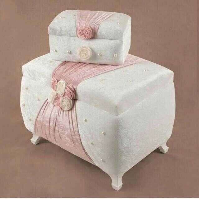 Dowry World - Rose Pink Lux 2 Pack Dowry Chest Cream Dowry World - Rose Pink Lux 2 Pack Dowry Chest Cream