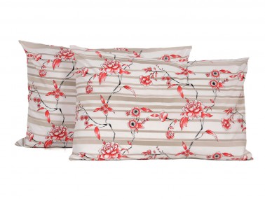 Çeyiz Diyarı - Rose Pillow Case 2 Pcs Red Çeyiz Diyarı - Rose Pillow Case 2 Pcs Red