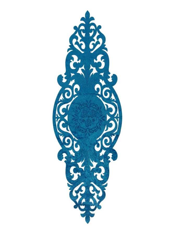 Dowry World - Roseart Velvet Runner Dark Cyan Dowry World - Roseart Velvet Runner Dark Cyan