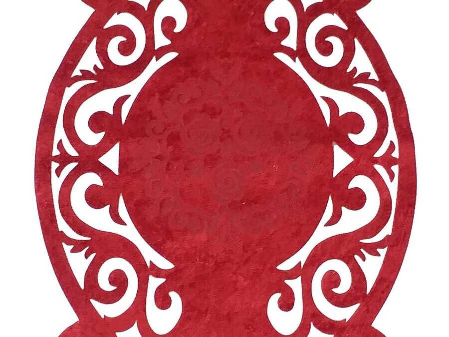  Roseart Lux Velvet Runner Maroon