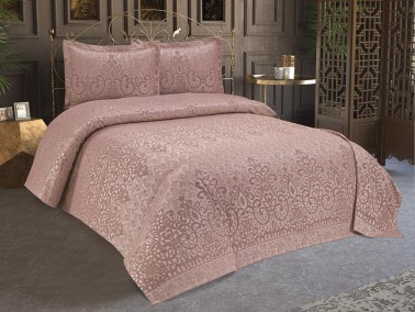 Dowry World - Royal Jacquard Chenille Double Bedspread Powder Dowry World - Royal Jacquard Chenille Double Bedspread Powder