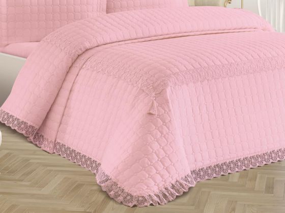 Roza Double Quilted Bedspread Powder