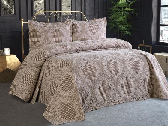 Sapphire Jacquard Chenille Bedspread Cappucino