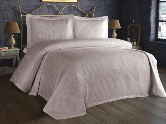 Sapphire Jacquard Chenille Bedspread Gray