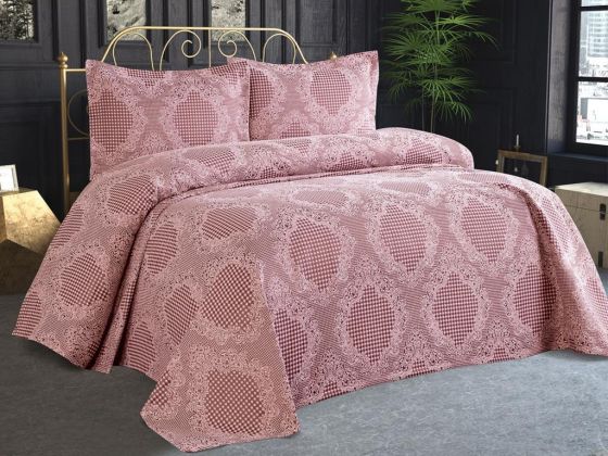 Sapphire Jacquard Chenille Bedspread Powder