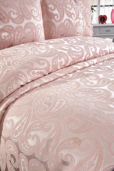 Sal Bedspread Set 3pcs, Coverlet 240x260, Pillowcase 50x70, Double Size, Pink
