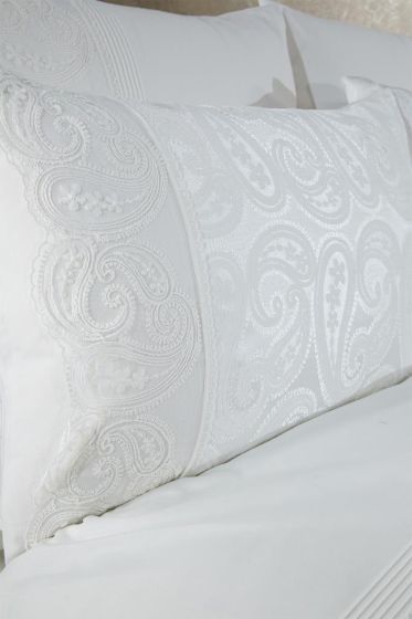 Sal Bridal Set 7pcs, Coverlet 240x260, Sheet 240x260, Duvet Cover 200x220, Pillowcase 50x70, Double Size, Cream