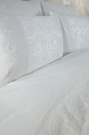 Sal Bridal Set 7pcs, Coverlet 240x260, Sheet 240x260, Duvet Cover 200x220, Pillowcase 50x70, Double Size, Cream