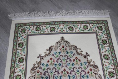 Cluster Woven Chenille Prayer Rug Cream - Thumbnail