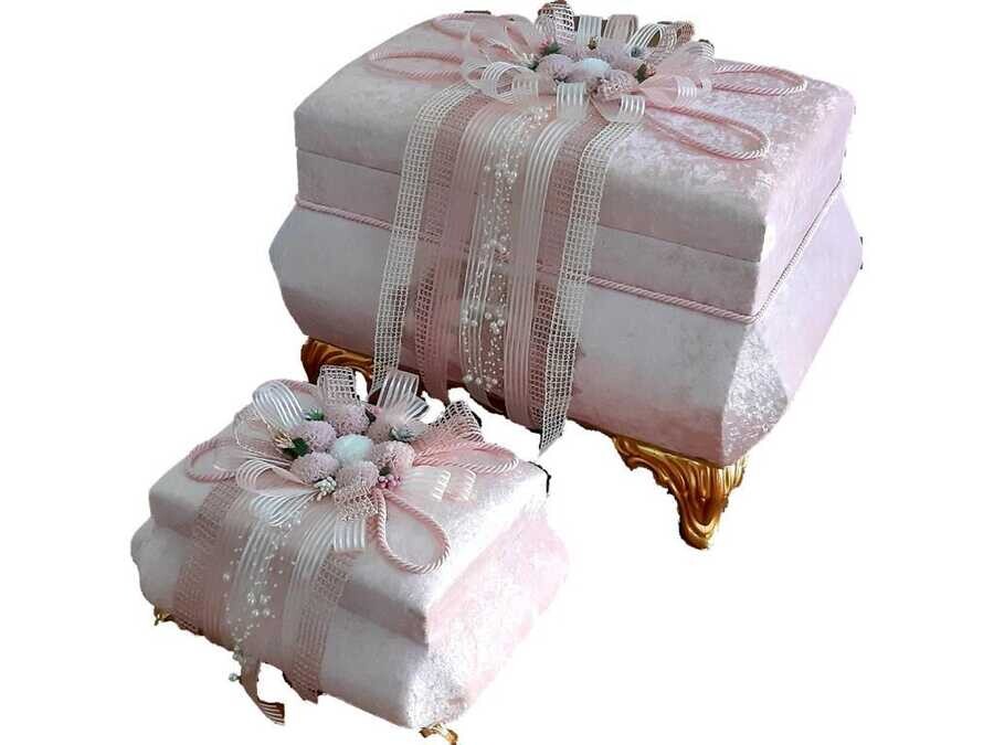 Sultanate Luxury Velvet 2-Pack Dowry Chest - Thumbnail