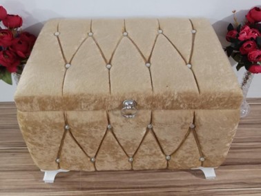 Sandra Split Square 2 Pack Dowry Chest Gold - Thumbnail