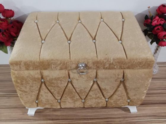 Sandra Split Square 2 Pack Dowry Chest Gold