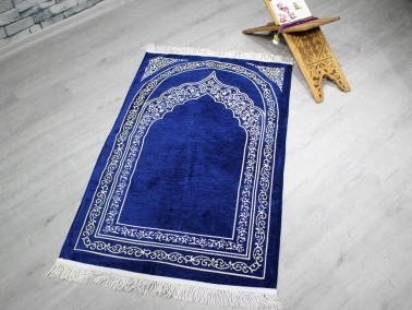 Saray Fringed Chenille Woven Prayer Rug - Thumbnail