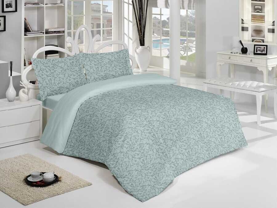 Dowry World - Sarmaşık Double Duvet Cover Set Dark Cyan