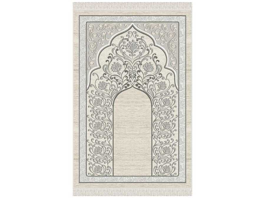 Sarmaşık Velvet Prayer's Rug - Gray