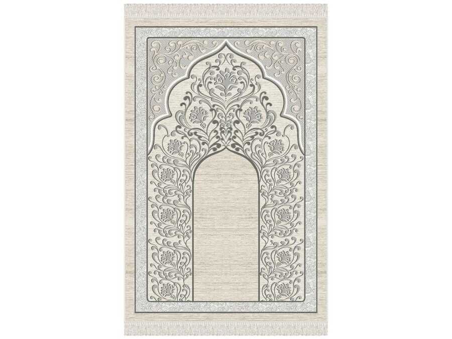 Sarmaşık Velvet Prayer's Rug - Gray