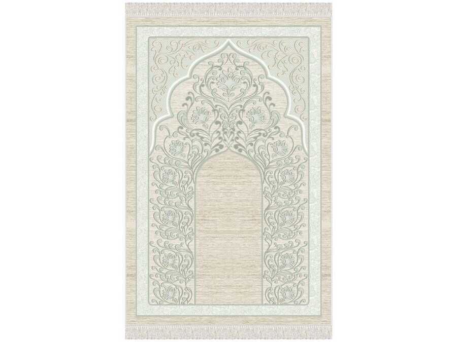Ivy Velvet Prayer Rug Green