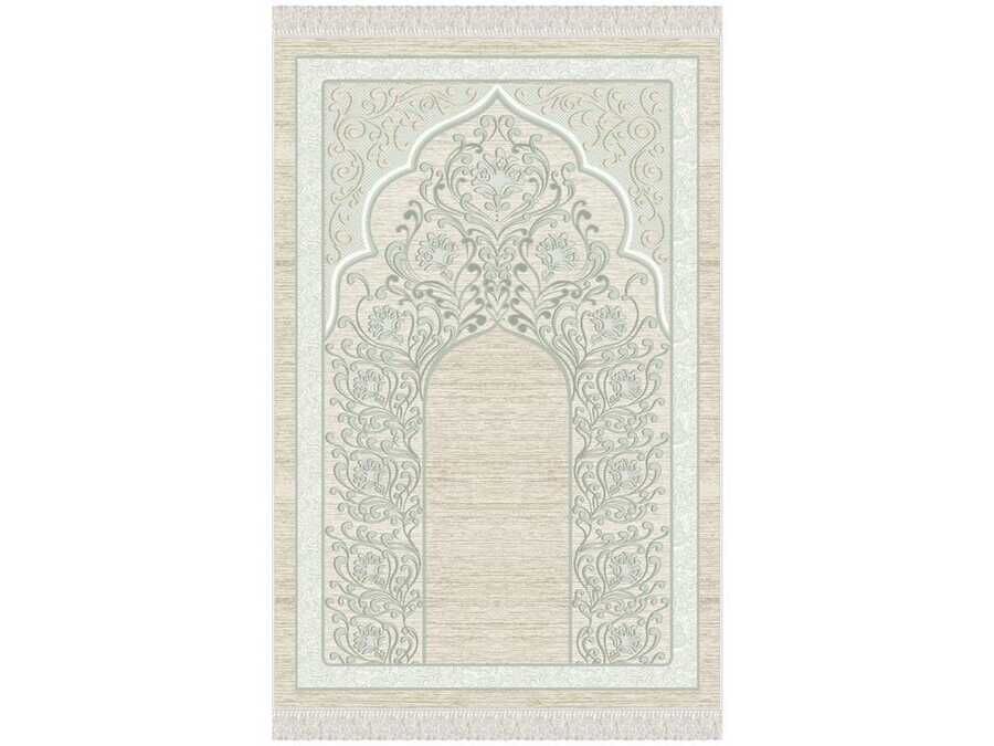 Ivy Velvet Prayer Rug Green