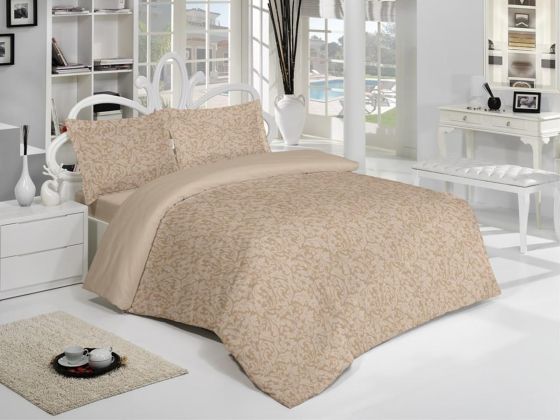 Sarmaşık Single Duvet Cover Set Beige