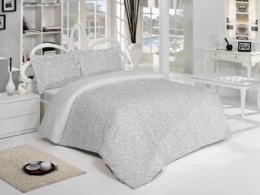 Çeyiz Diyarı - Sarmaşık Single Duvet Cover Set Gray Çeyiz Diyarı - Sarmaşık Single Duvet Cover Set Gray