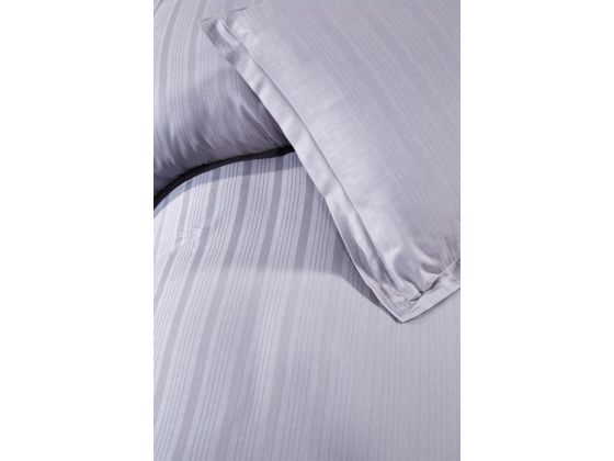 Satin Kinox Double Size Duvet Cover Set, Duvet Cover 200x220, Sheet 240x260, Gray Color