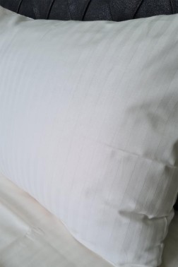 Satin Zarif Duvet Cover Set 4pcs, Duvet Cover 200x220, Bedsheet 240x260 Cotton Fabric, Full Size, Double Size Cream - Thumbnail