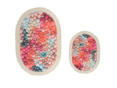 Sea Stone Oval Bath Mat Set 2 Pcs - Thumbnail