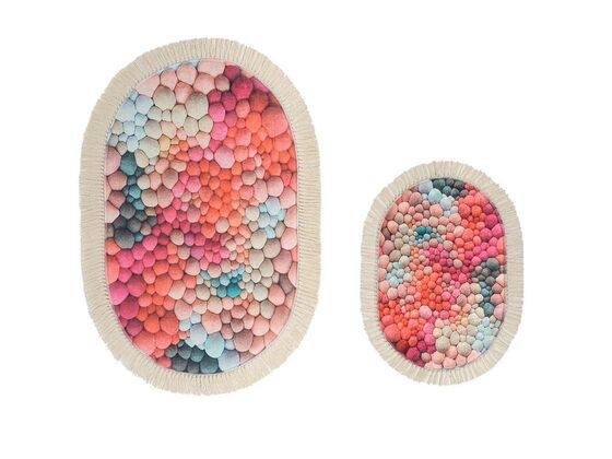 Sea Stone Oval Bath Mat Set 2 Pcs