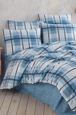 Çeyiz Diyarı - Selale Ranforce Duvet Cover Set, Duvet Cover 200x220, Sheet 240x260, Double Size, Full Size Çeyiz Diyarı - Selale Ranforce Duvet Cover Set, Duvet Cover 200x220, Sheet 240x260, Double Size, Full Size