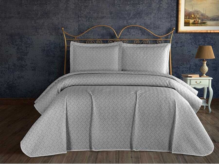 Dowry World - Selin Double Bedspread Gray Dowry World - Selin Double Bedspread Gray
