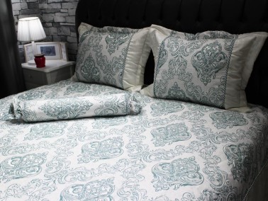 طقم غطاء سرير مزدوج - أخضر Serenat - Thumbnail