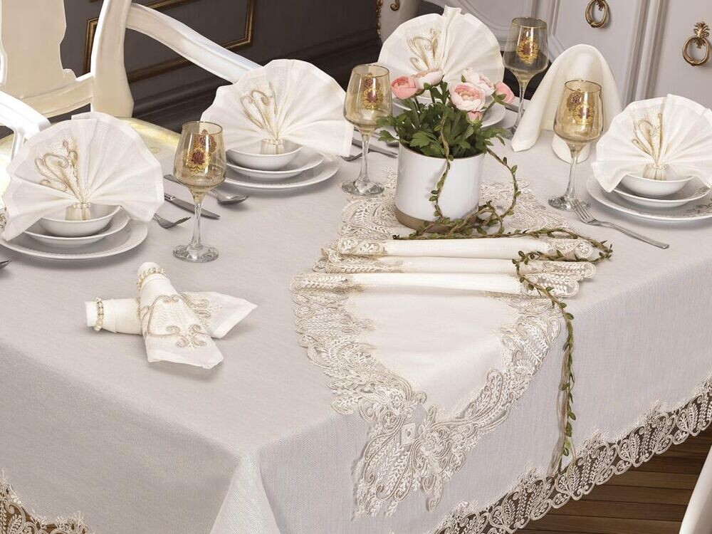 Serenay Table Cloth 26 Pieces Cream - Thumbnail