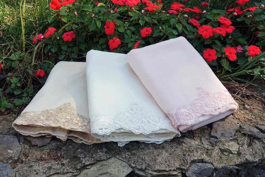 Servella French Lace Towel Set of 3 - Thumbnail