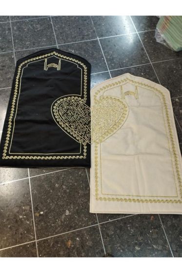 Sevgi Velvet Prayer Rug Set 70x120 cm Gold