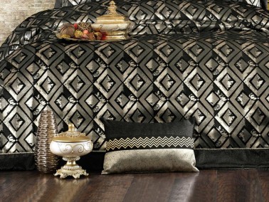 Dowry World - Siesta Çift Kişilik Yatak Örtüsü Takımı Siyah Dowry World - Siesta Çift Kişilik Yatak Örtüsü Takımı Siyah