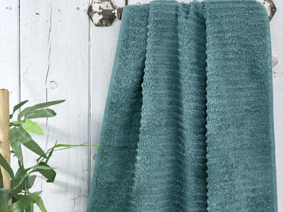 Dowry World - منشفه وجه ويدين قطنيه أخضر Sıla