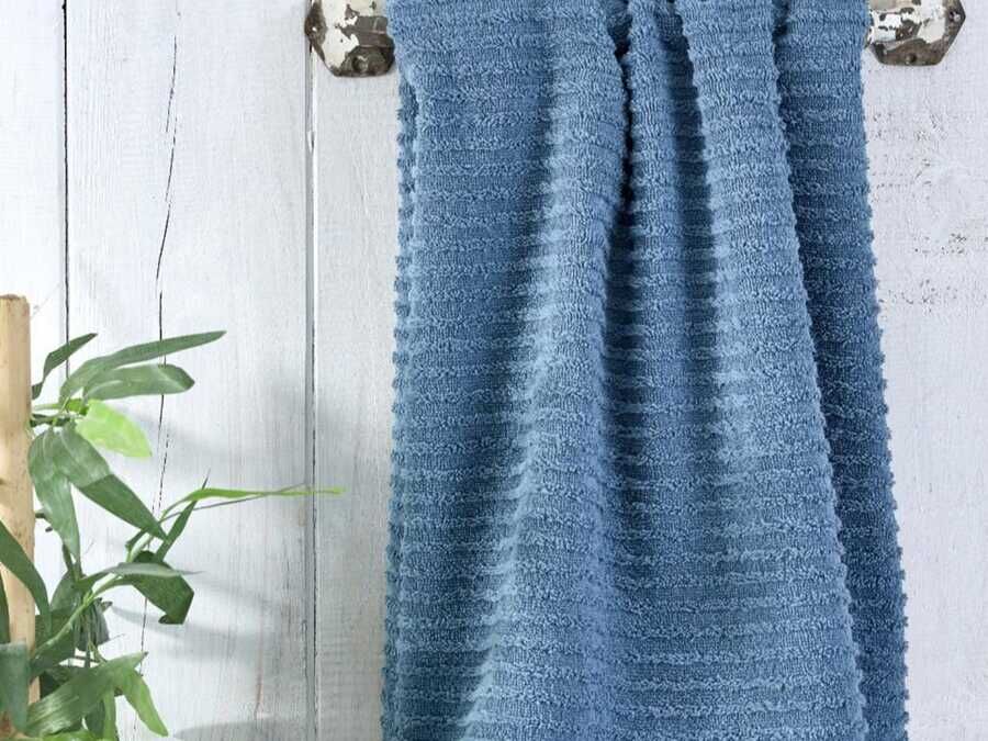 Sıla Cotton Hand Face Towel Blue