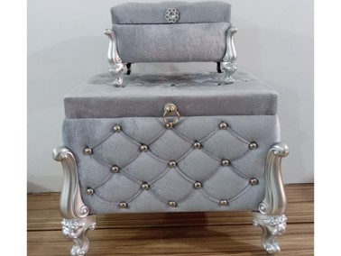 Silvana Quilted Square 2 Pack Dowry Chest Light Gray - Thumbnail