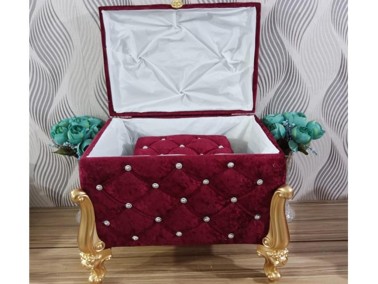 Silvana Quilted Square 2 Pack Dowry Chest Burgundy - Thumbnail