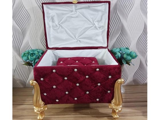 Silvana Quilted Square 2 Pack Dowry Chest Burgundy