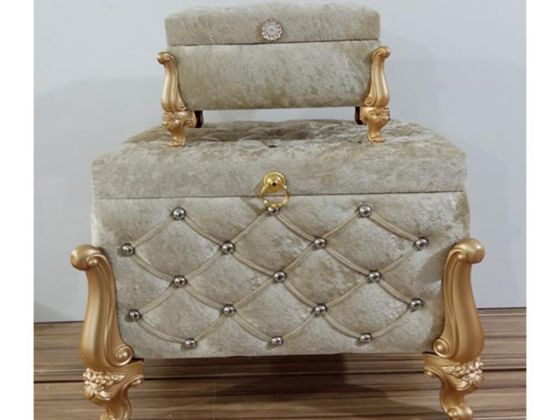 Silvana Quilted Square 2 Pack Dowry Chest Cappucino