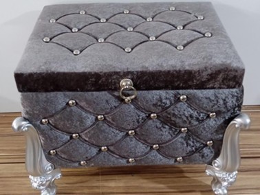 Silvana Quilted Square 2 Pack Dowry Chest Gray - Thumbnail