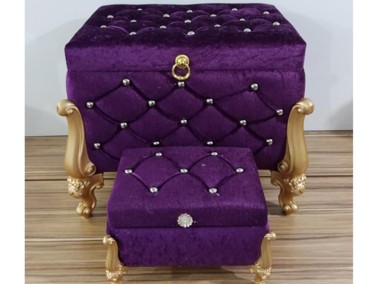 Silvana Quilted Square 2 Pack Dowry Chest Purple - Thumbnail