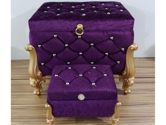 Silvana Quilted Square 2 Pack Dowry Chest Purple