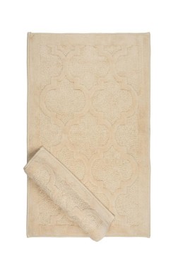 Çeyiz Diyarı - Silvia Bath Mat Set 2 pcs, 60 x 100, 50 x 60, %100 Cotton Fabric Cappuccino Çeyiz Diyarı - Silvia Bath Mat Set 2 pcs, 60 x 100, 50 x 60, %100 Cotton Fabric Cappuccino