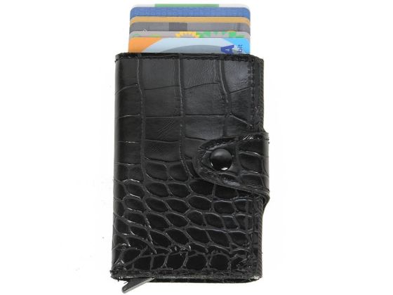 Snake Silver Automatic Wallet Card Holder